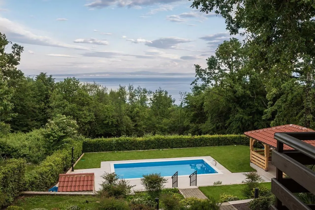 Villa Bona Ventura With Sea View Near Opatija Ičići 克罗地亚